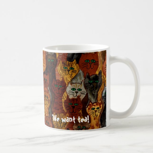 Caneca De Café gatos - nós queremos o chá! (Direita)