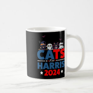 Caneca De Café Gatos Para Harris 2024 - Kamala Harris Halloween M