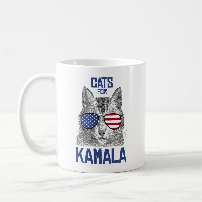 Caneca De Café Gatos para Kamala (Esquerda)