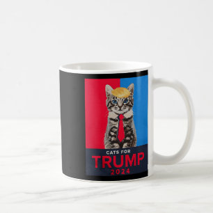 Caneca De Café Gatos Para Trump 2024 Tee Engraçado Para Vance Tru