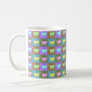 Caneca De Café Gatos Pop Art