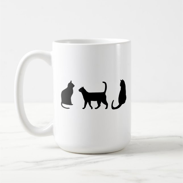 Caneca De Café Gatos Pretos de Halloween (Esquerda)