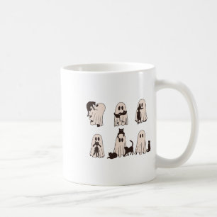 Caneca De Café Gatos Pretos Na Figurina Fantasma - Ghost Cat Hall