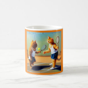 Caneca De Café Gatos Reproduzindo Tênis