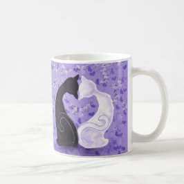 Caneca de Café Gatos Românticos
