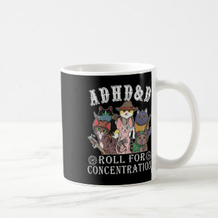 Caneca De Café Gatos Rpg Gamer Rolar Para Concentração D20 Dados 