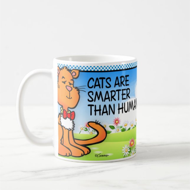 Caneca De Café Gatos São Mais Inteligentes (Esquerda)