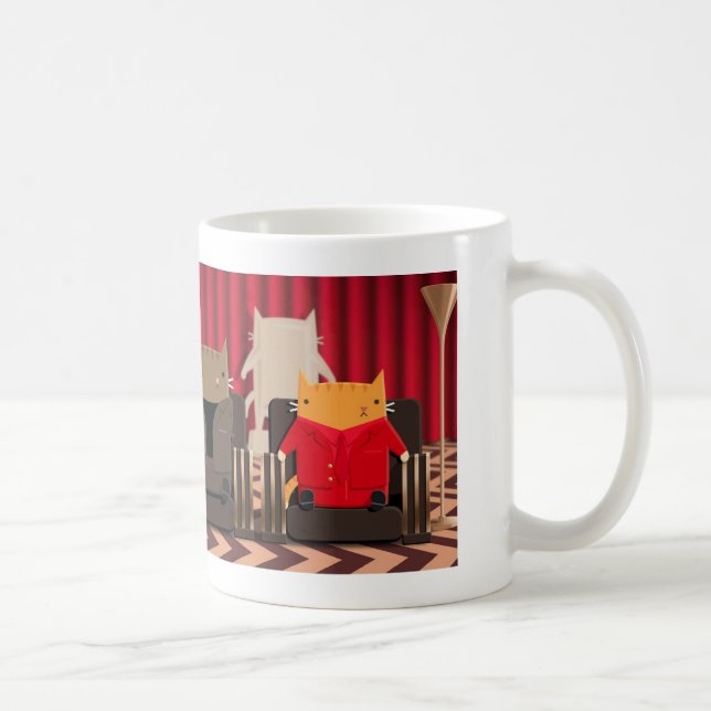 Caneca De Café Gatos vermelhos da sala (Direita)