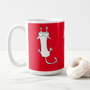 CANECA DE CAFÉ GATOS VERMELHOS DE CASCA INCHADA