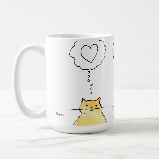 Caneca De Café GatosAmamRato (Esquerda)