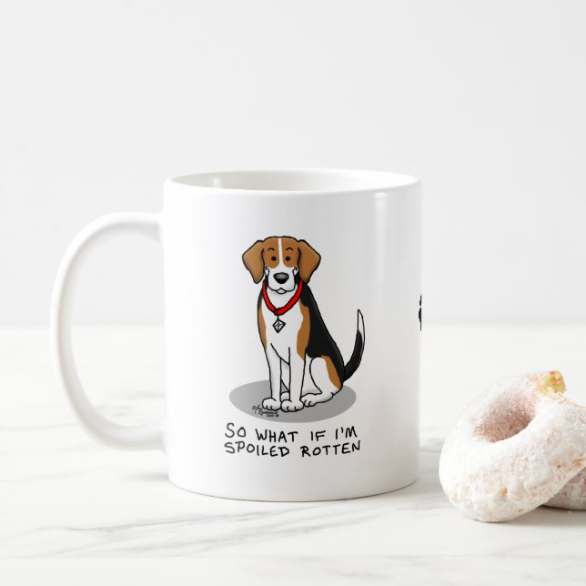 Caneca De Café Gavião Rotten Irado Irritado (triz cor 3) Cão Engr (Com Donut)