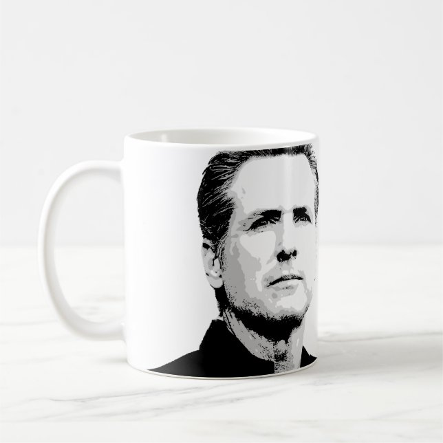 Caneca De Café Gavin Newsom (Esquerda)