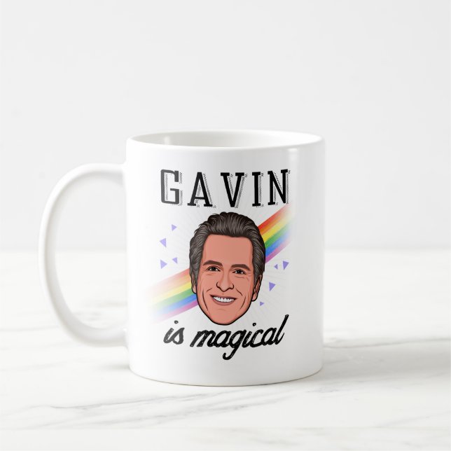 Caneca De Café Gavin Newsom é mágico (Esquerda)