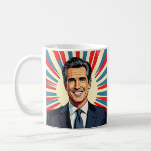 Caneca De Café Gavin Newsom   Governador Favorito da Califórnia
