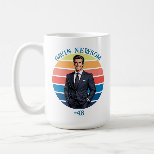 Caneca De Café Gavin Newsom | Vintage #48 (Esquerda)