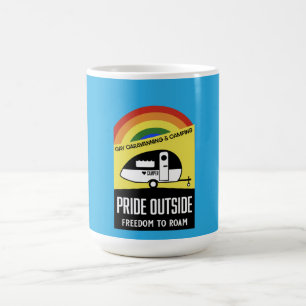 Caneca De Café Gay caravana acampando T-Shirt