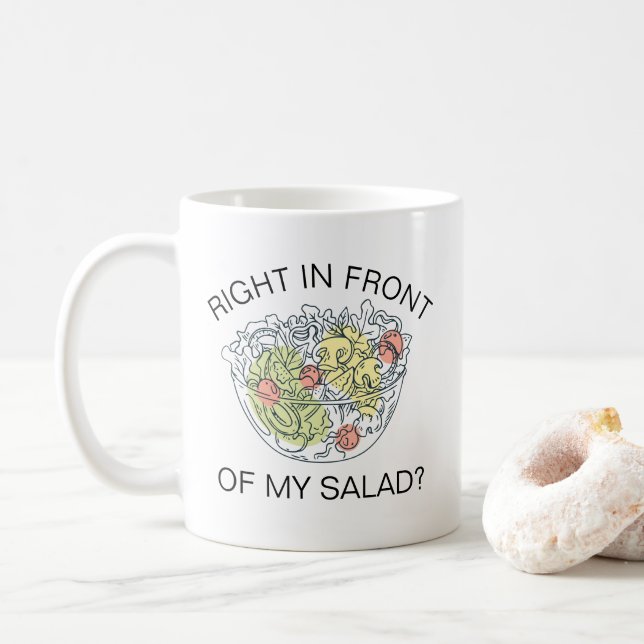 Caneca De Café Gay Meme: Bem Na Frente Da Minha Salada?! (Com Donut)