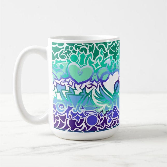 Caneca De Café Gay Men MLM Pride Squiggle (Esquerda)
