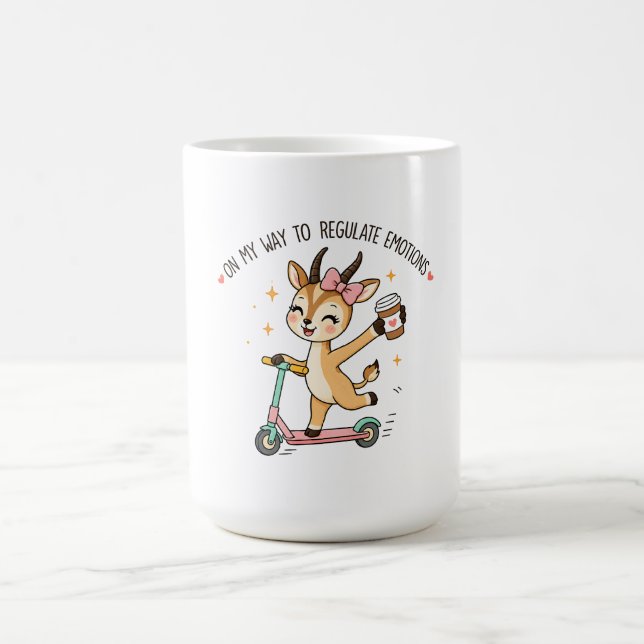 Caneca De Café Gazela Divertida de Regulação Emocional com Café (Centro)