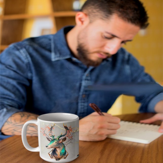 Caneca de Café Gazela Rena de Natal Fofa (Criador carregado)