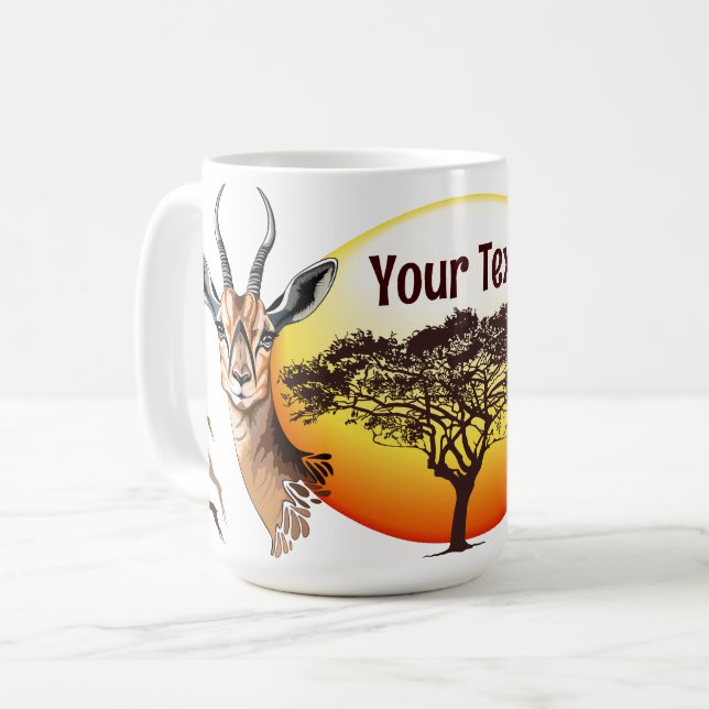 Caneca De Café Gazelle African Antelope Wild Animal (Frente Esquerda)