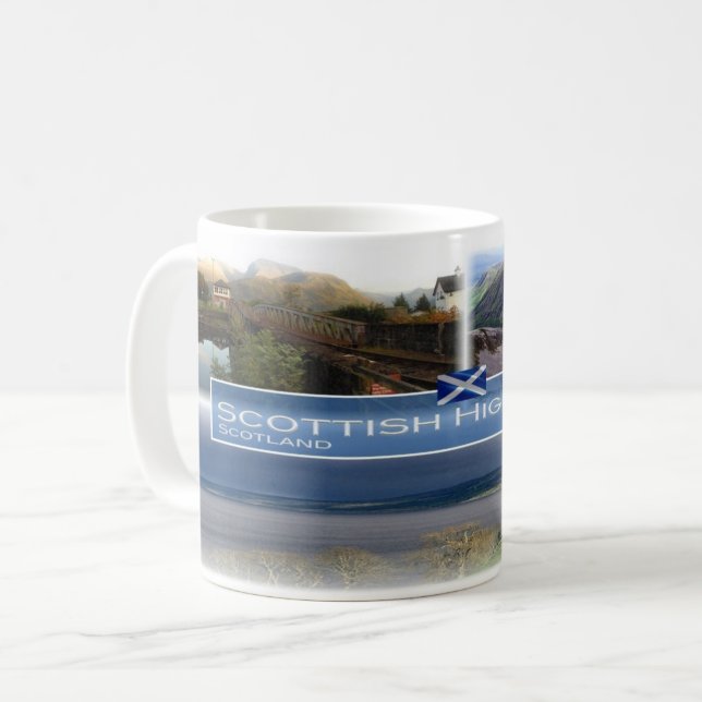 Caneca De Café GB Escócia - Scottish Highlands Ben Nevis Loch (Frente Esquerda)