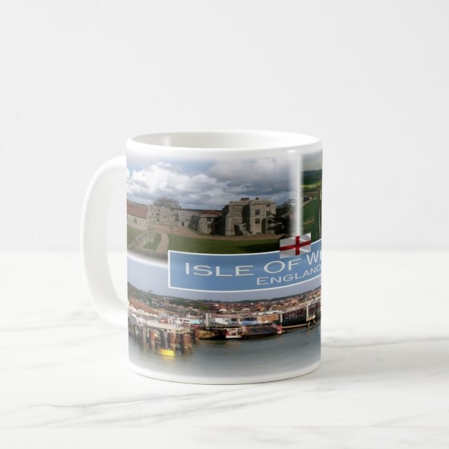 Caneca De Café GB Inglaterra - Ilha de Peso - (Frente Esquerda)