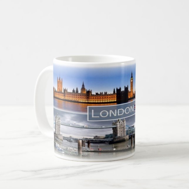 Caneca De Café GB Inglaterra - Londres - (Frente Esquerda)