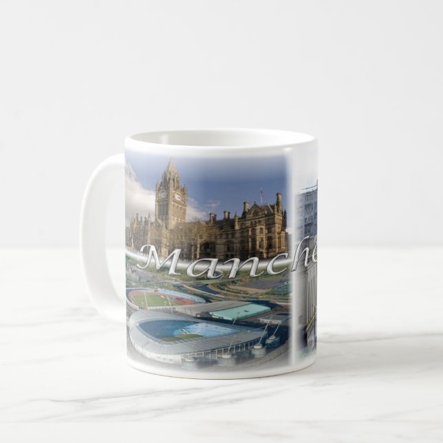 Caneca De Café GB Inglaterra - Manchester - (Frente Esquerda)