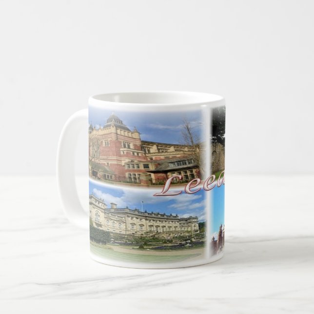 Caneca De Café GB Inglaterra - Yorkshire - Leeds - (Frente Esquerda)