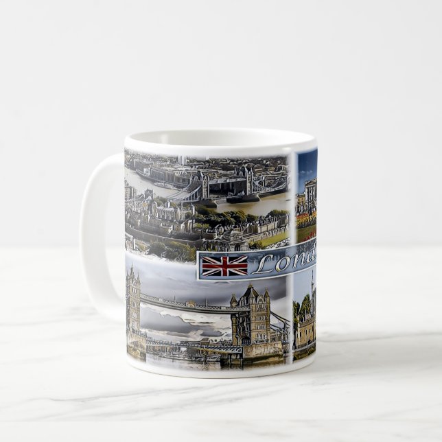 Caneca De Café GB ^ Reino Unido - Inglaterra - Londres (Frente Esquerda)