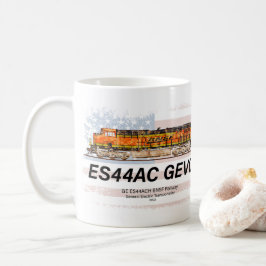 Caneca De Café GE ES44AC GEVO Locomotive e bandeira americana