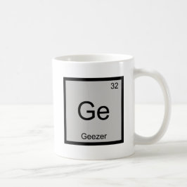 Caneca De Café Ge - Símbolo de Elemento Químico Geezer Tee Aposen