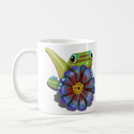 Caneca De Café Gecko com Zinnia