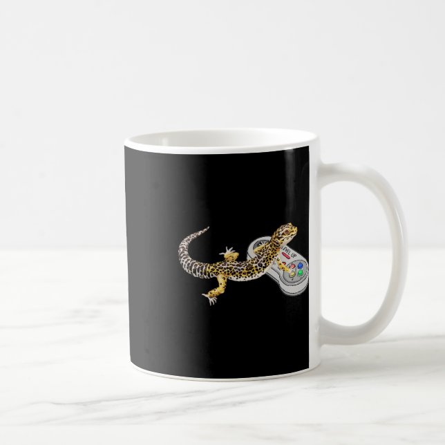 Caneca De Café Gecko Jogando Vídeo Jogo Lizard &amp; Répteis Gam (Direita)