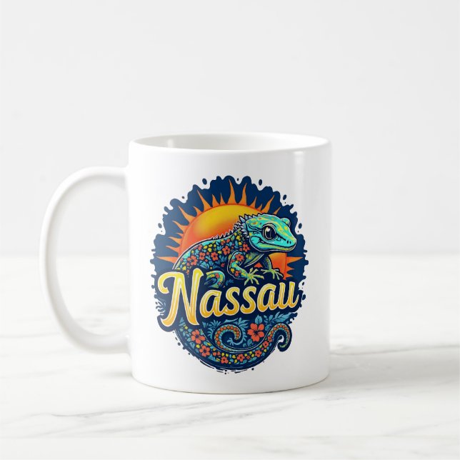 Caneca De Café Gecko Nassau Bahamas Caribe (Esquerda)