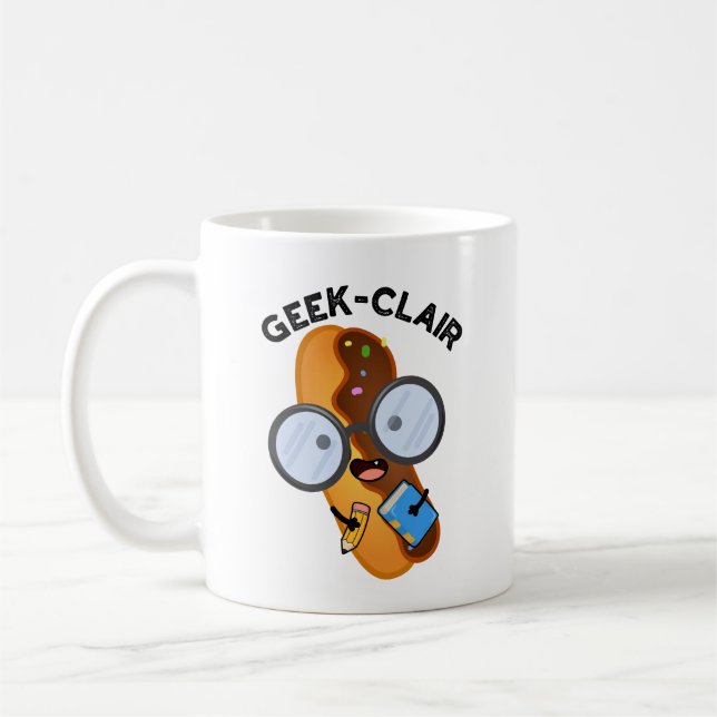 Caneca De Café Geek-clair Engraçado Eclair Pun (Esquerda)