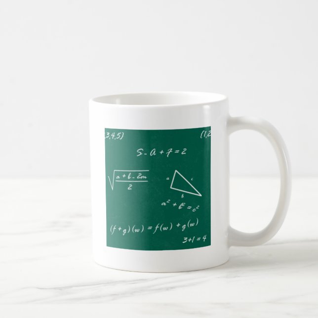 Caneca De Café geek de álgebra professor de matemática (Direita)