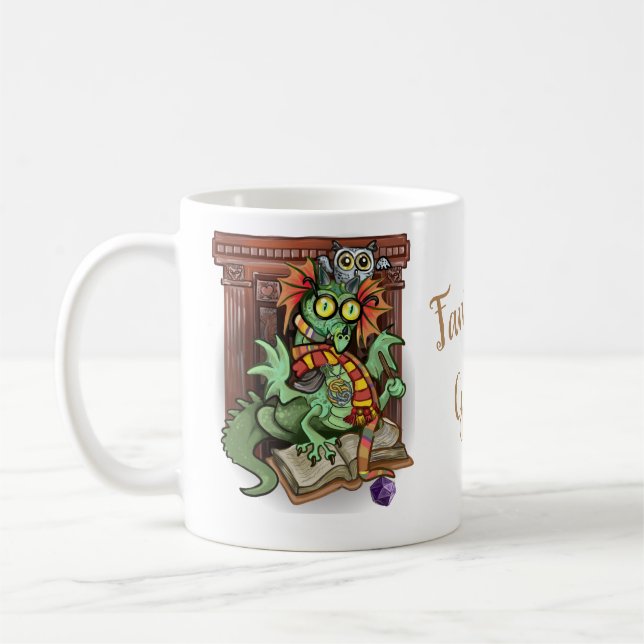 Caneca De Café Geek de fantasia! Ventilador Dragon (Esquerda)