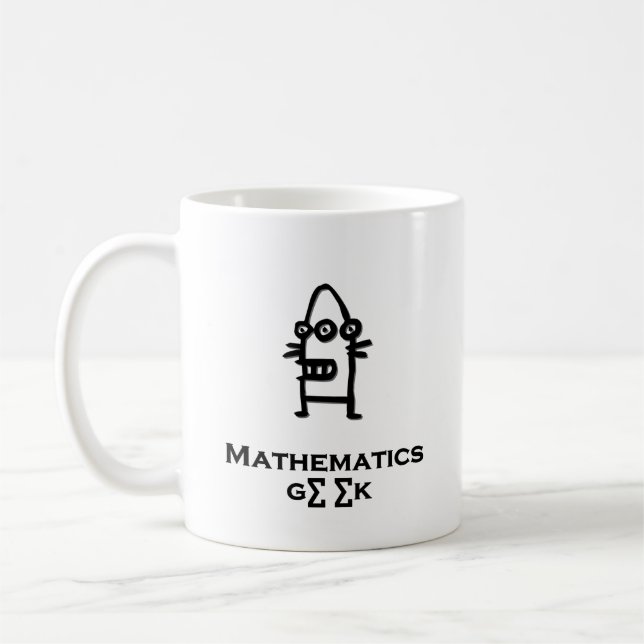Caneca De Café Geek de Matemática de Três Olhos Bot (Esquerda)