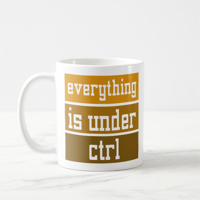 Caneca De Café Geek Office Codding Tudo Está Sob CTRL (Esquerda)