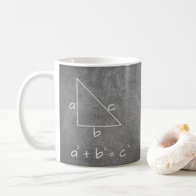 Caneca De Café Geek Teorema Engraçado de Matemática Álgebra Pytha (Com Donut)