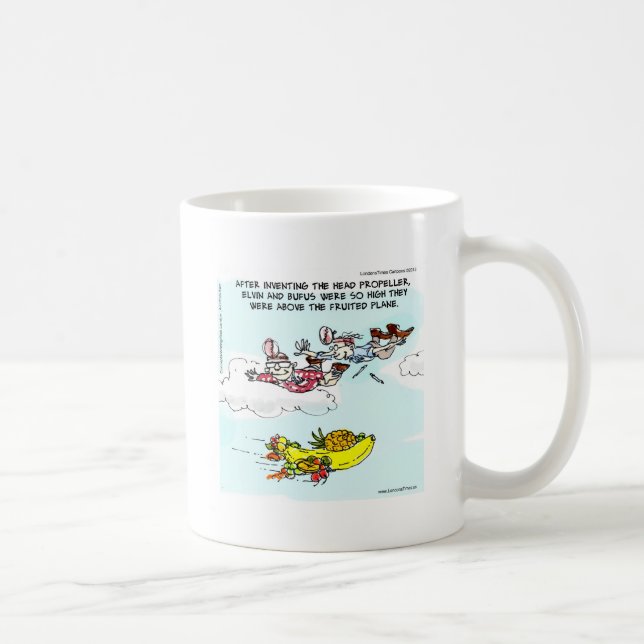 Caneca De Café Geeks Acima do Avião Frutado Engraçado (Direita)