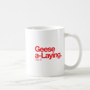 Caneca De Café Geese A Lay Q 6 Minimalista 12 Dias De Natal