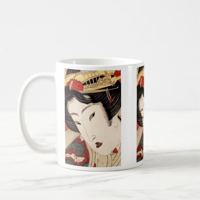 Caneca De Café Geisha Fine Art Japonês (Esquerda)
