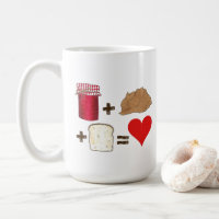 Geleia + Manteiga de amendoim + Pão = Coração de A