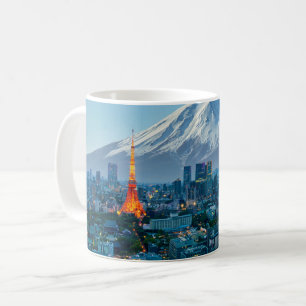 Caneca De Café Gelo e neve Linha telefônica do Monte Fuji & Tok