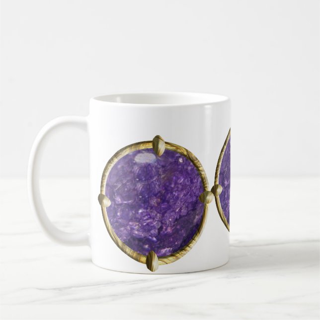 Caneca De Café Gema Violeta, Roxa (Esquerda)