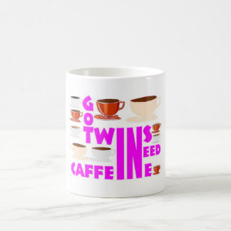 Caneca De Café Gêmeos cafeína para mãe de dois problemas