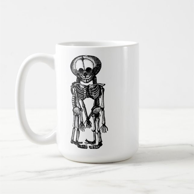 Caneca De Café gêmeos siameses esqueletos crianças anatomia arte (Esquerda)
